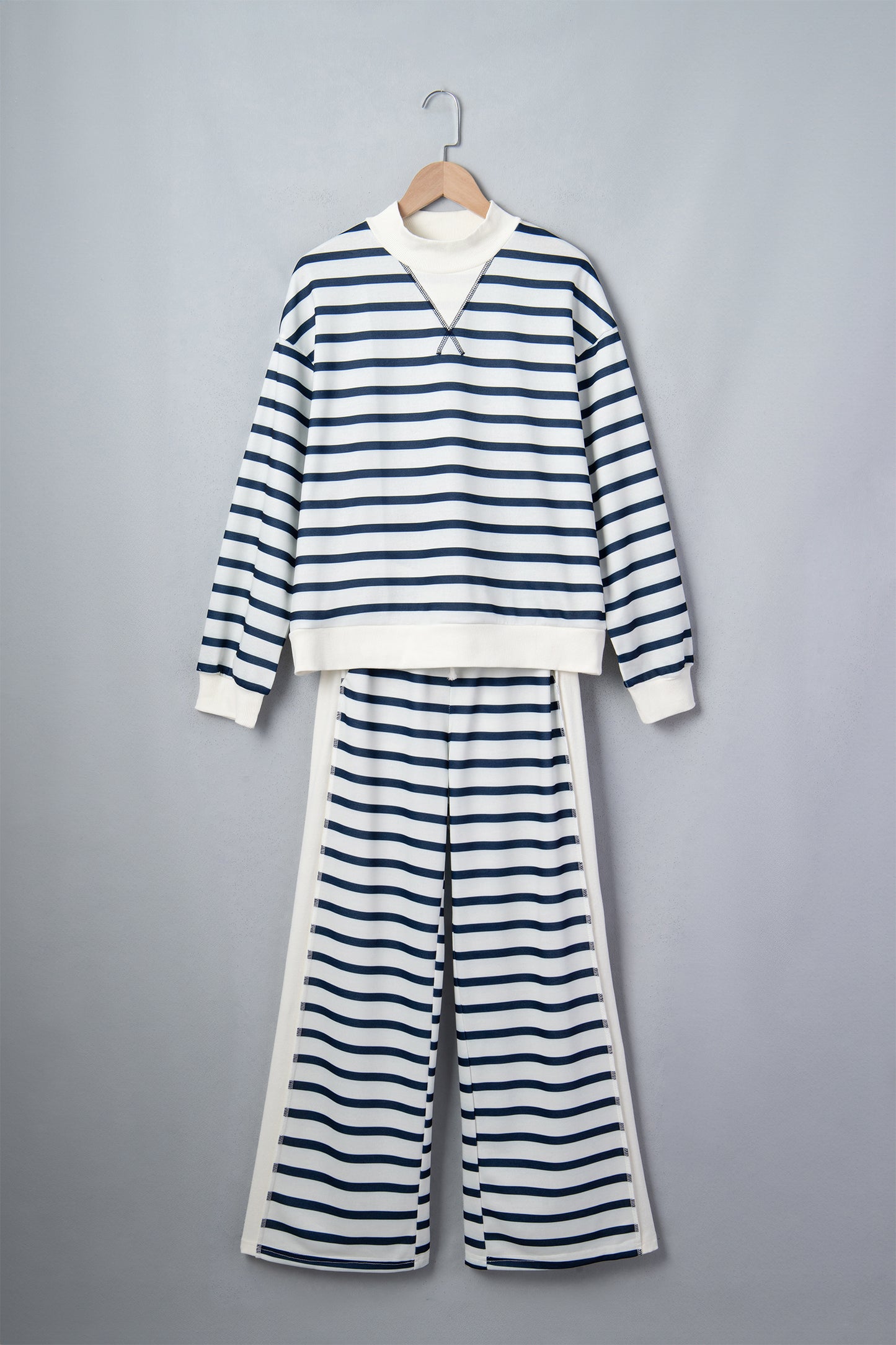 Coastal Stripe Ribbed Pant Set