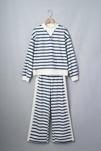 Coastal Stripe Ribbed Pant Set