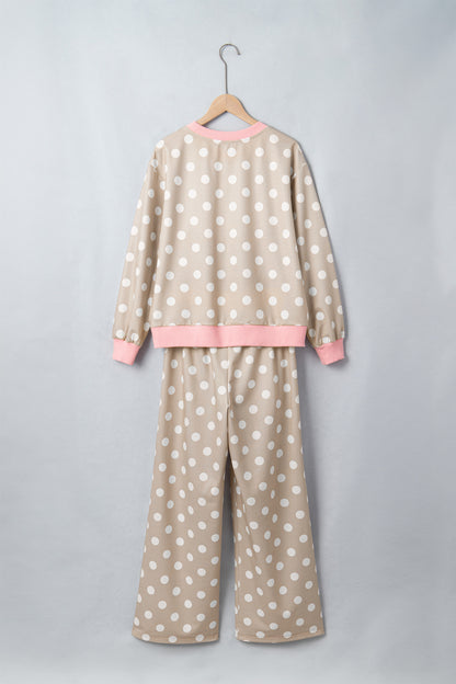 Sweet Talk Polka Dot Top And Pants Set