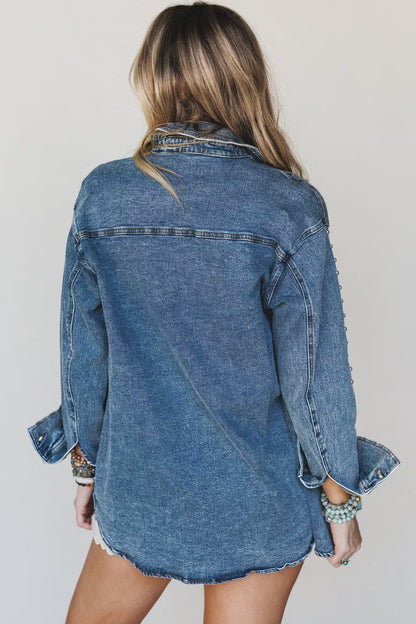 Sail Blue Western Rivet Denim Jacket