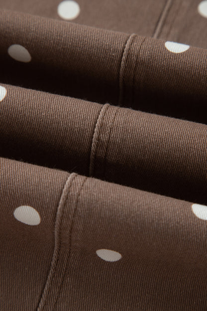 Peach Stand Polka Dot Barrel Jeans