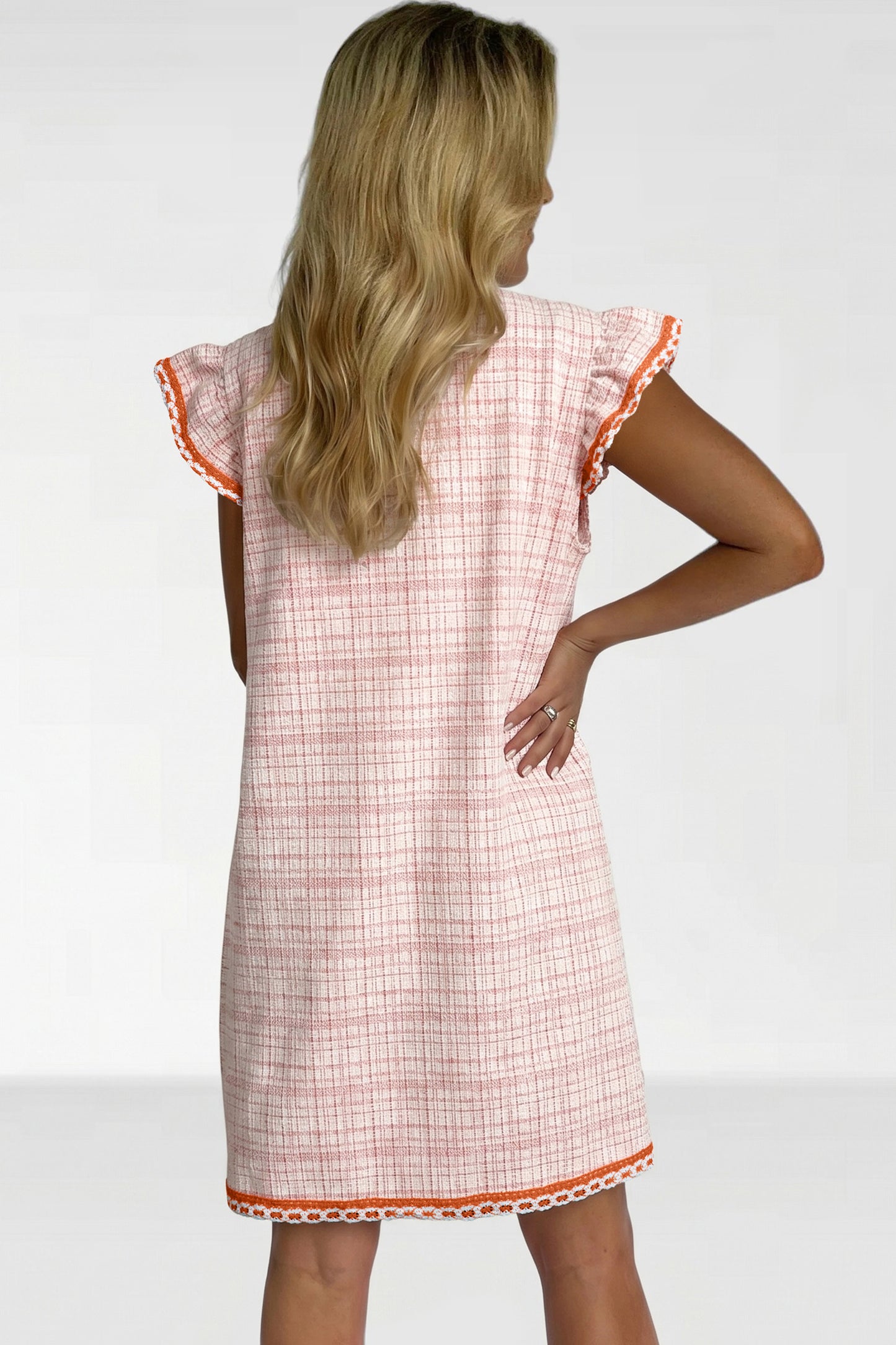 Summer Lace Jacquard Tassel Tie Dress