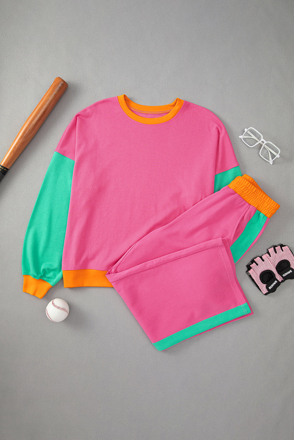 Weekend Colorblock Sweatshirt & Pants Set