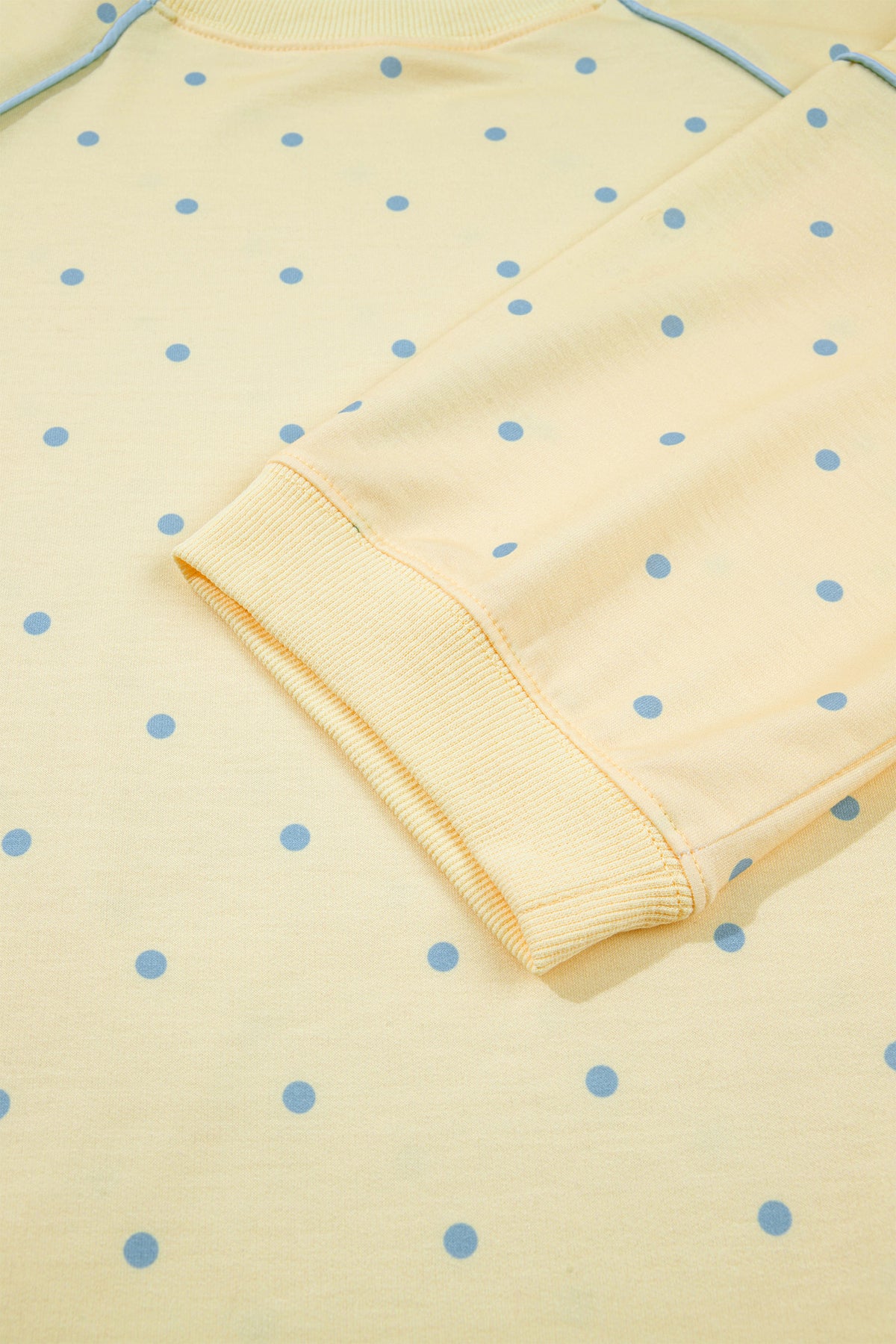Polka Dot Piped Relaxed Top