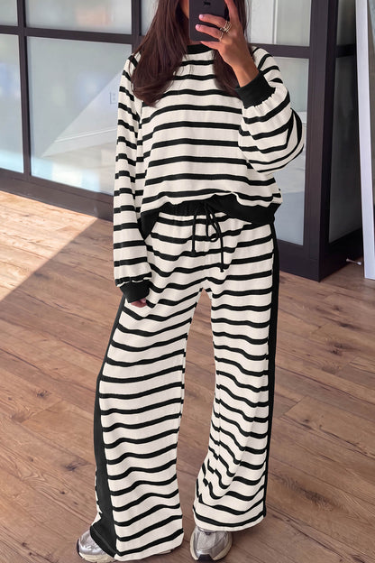 Harbor Stripe Ribbed Lounge Set