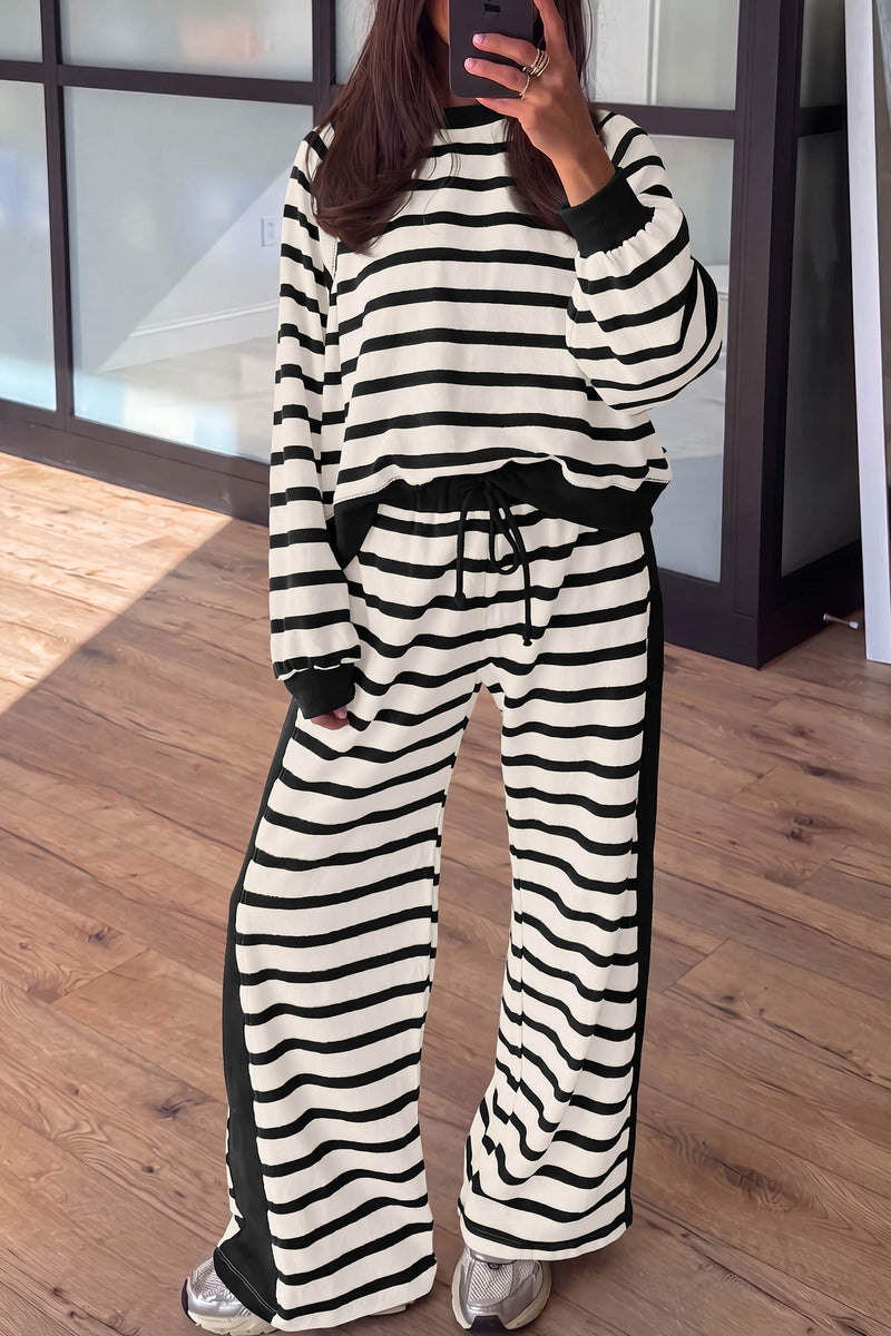Harbor Stripe Ribbed Lounge Set