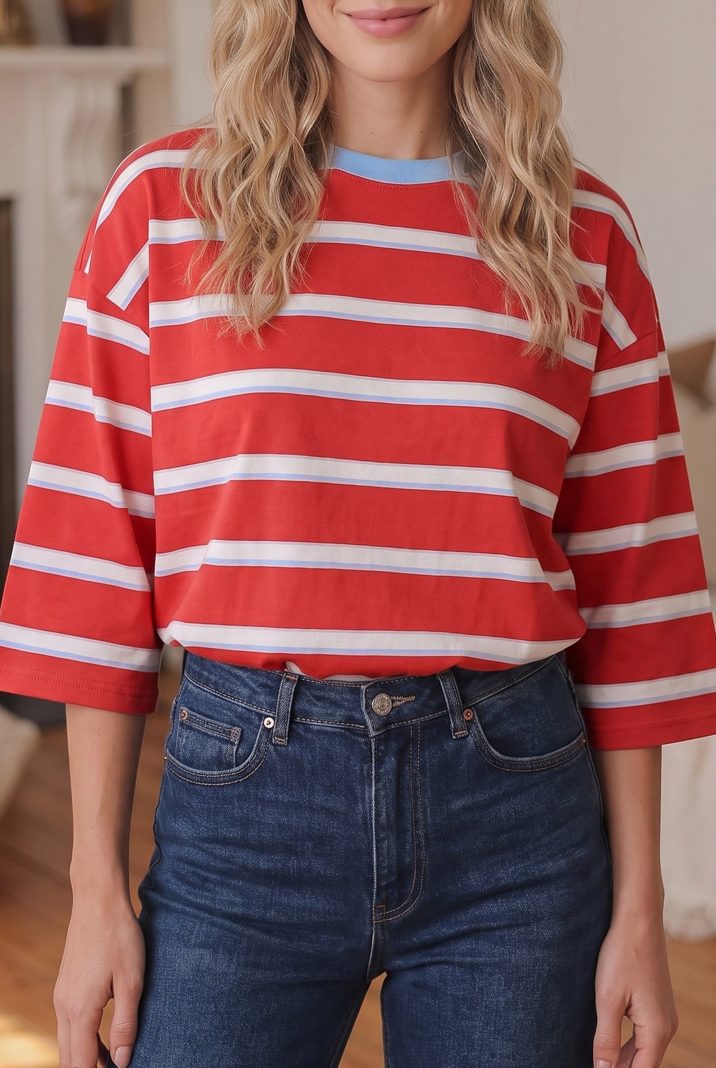 Riverbend Striped Tie-Back Tee