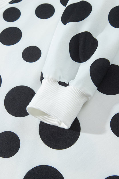Khaki Polka Dot Relaxed Pant Set