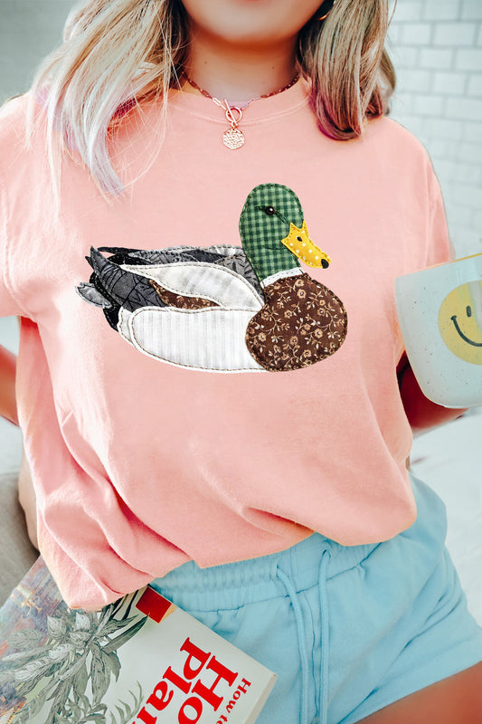 Marsh Morning Faux Quilted Mallard Tee