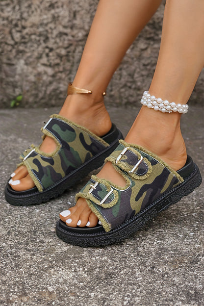 Riverbend Camo Denim Slippers