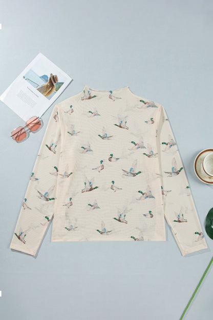 Marsh Duck Mesh Plus Size Blouse