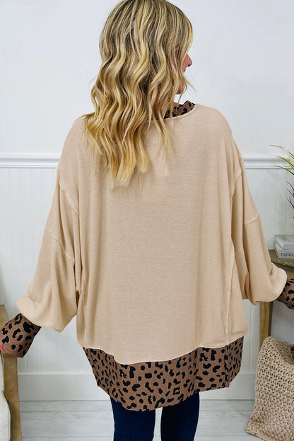 Leopard Star Raw-Seam Sweatshirt