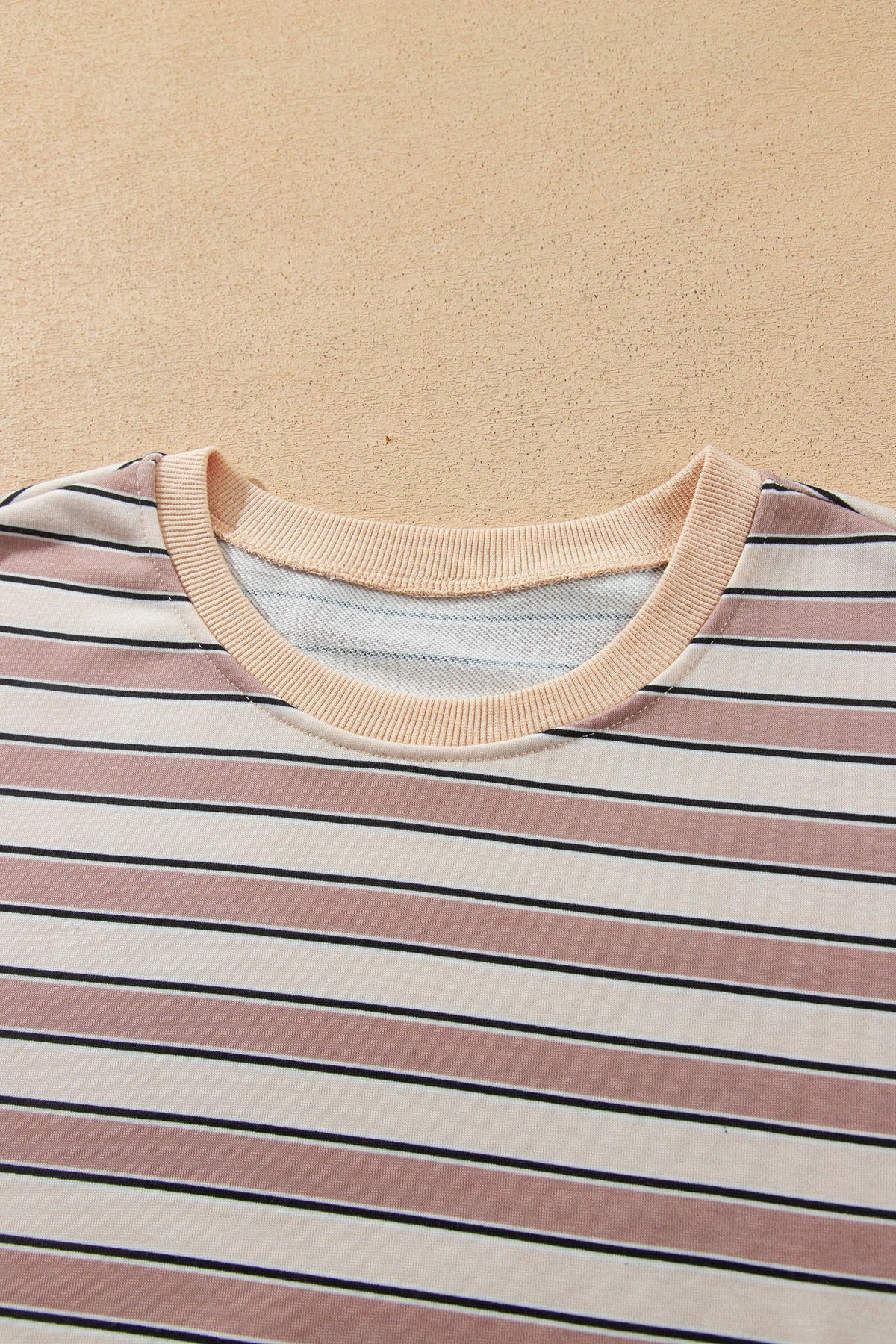 Striped Contrast-Trim Top & Wide-Leg Pants Set — product image 4