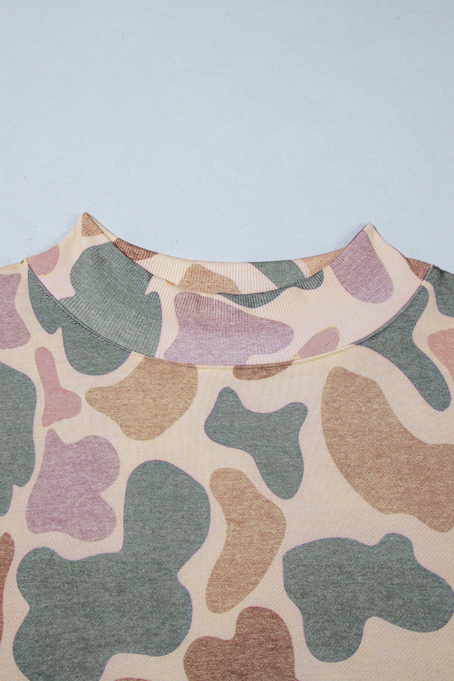 Cedar Camo Ribbed Plus Size Sweatshirt