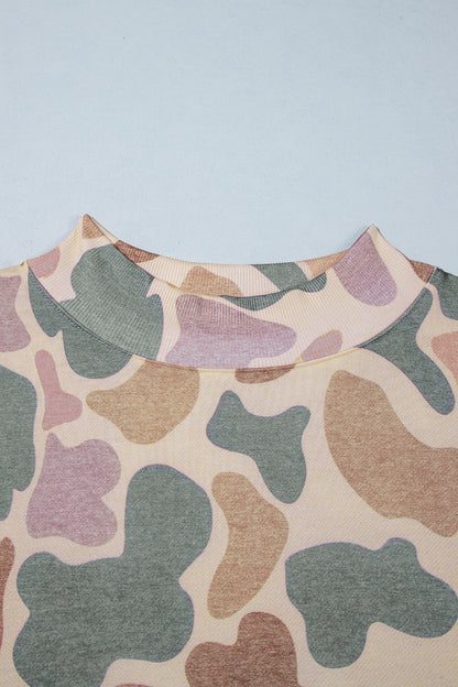 Cedar Camo Ribbed Plus Size Sweatshirt