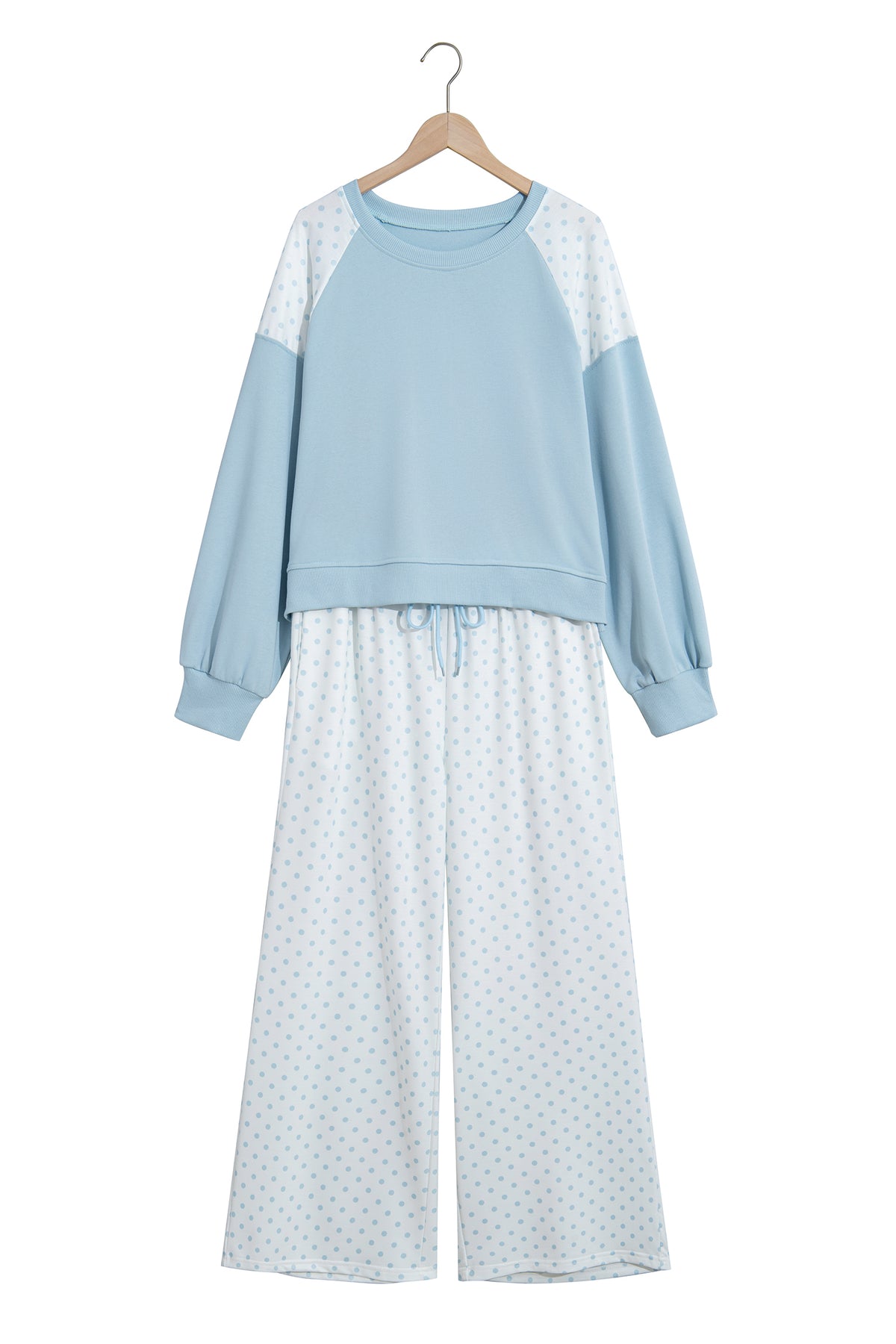 Polka Dot Colorblock Lounge Set