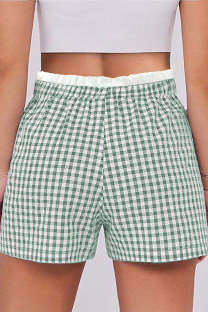 Hay Bale Plaid Plus Size Shorts