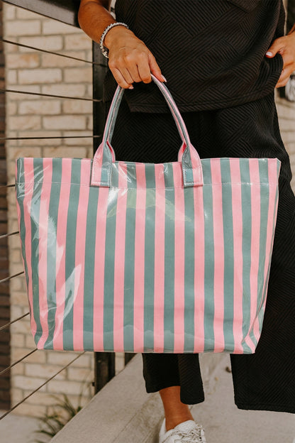 Boardwalk Striped Vinyl Tote