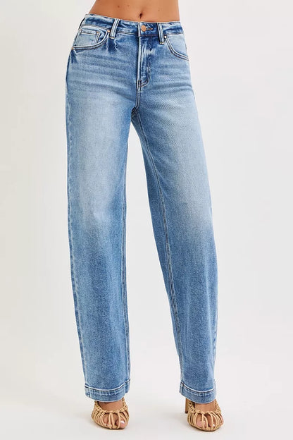 RISEN High Rise Wide Baggy Jeans
