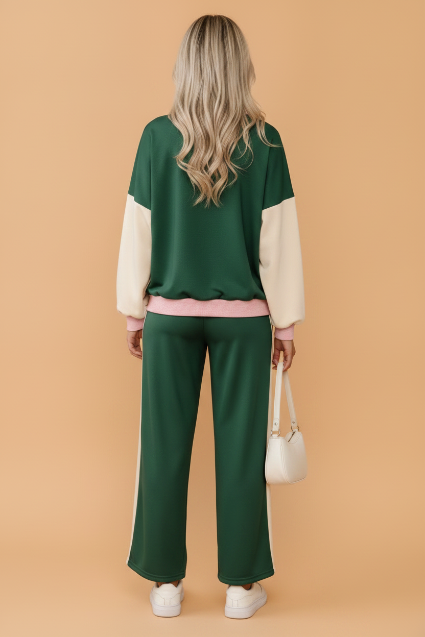 Weekend Colorblock Sweatshirt & Pants Set