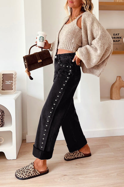 Canyon Studded Straight Leg Jeans