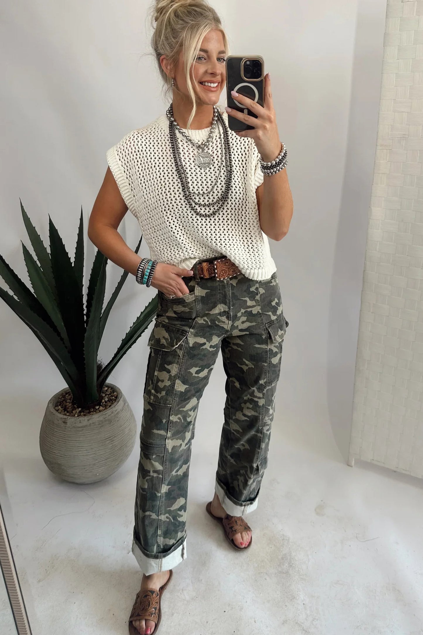 Trail Camo Cargo Denim Pants