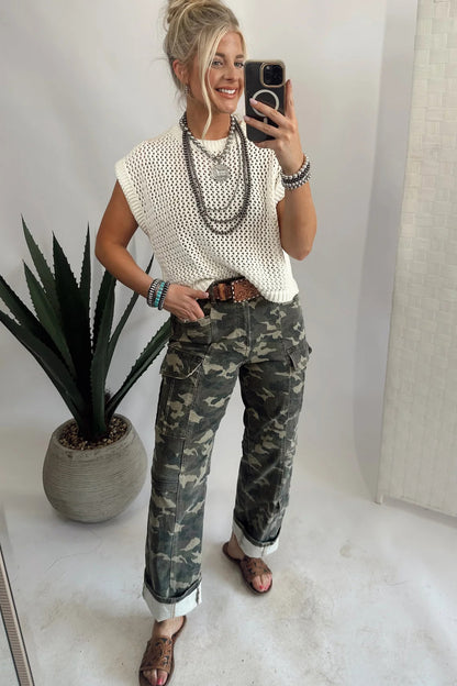 Trail Camo Cargo Denim Pants
