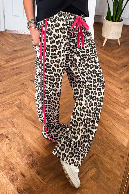 Wild Side Leopard Drawstring Pants