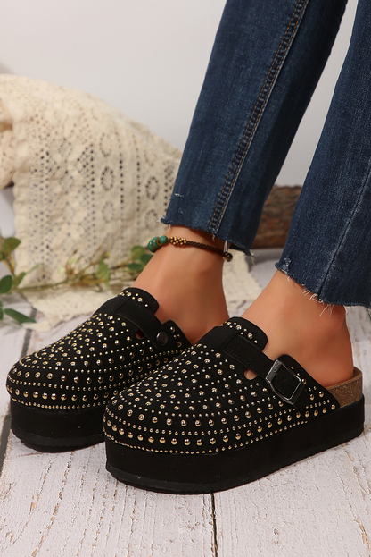 Canyon Rivet Buckle Platform Slippers