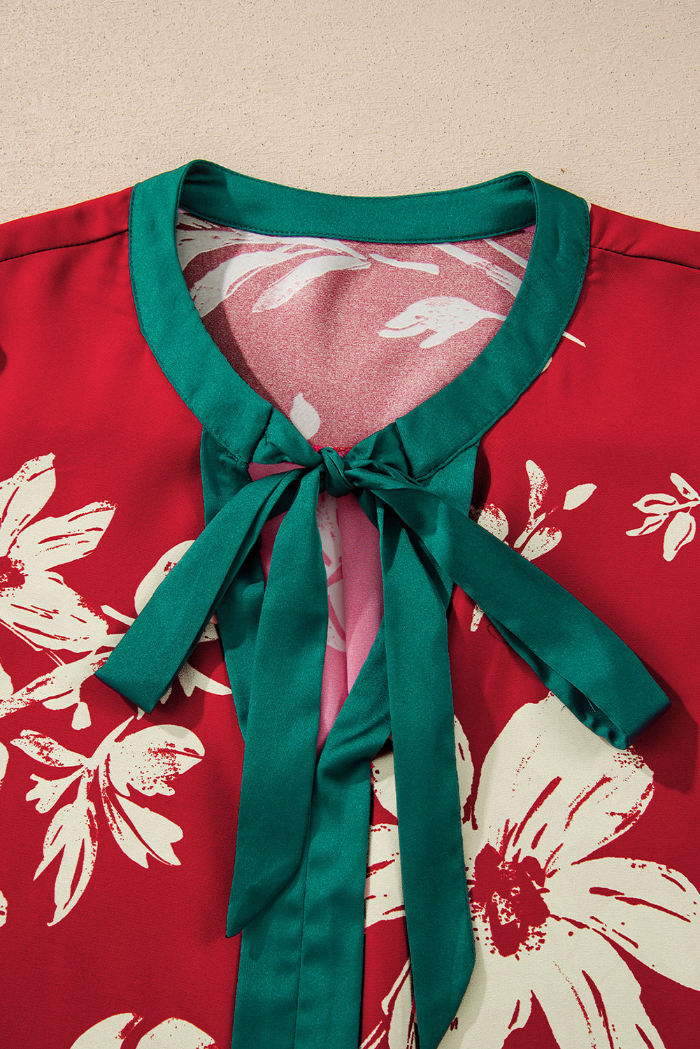 Magnolia Tied Neck Floral Blouse