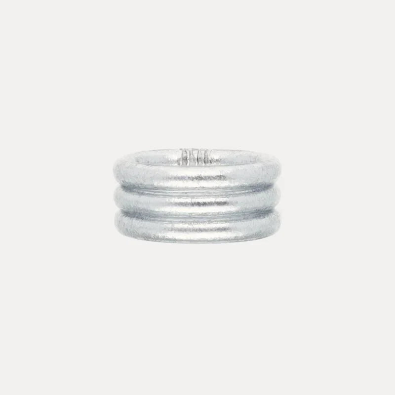 BudhaGirl Silver All Weather Rings (Set of 3)