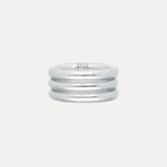BudhaGirl Silver All Weather Rings (Set of 3)