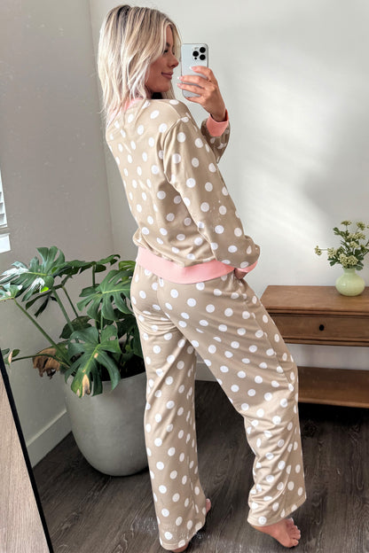 Sweet Talk Polka Dot Top And Pants Set