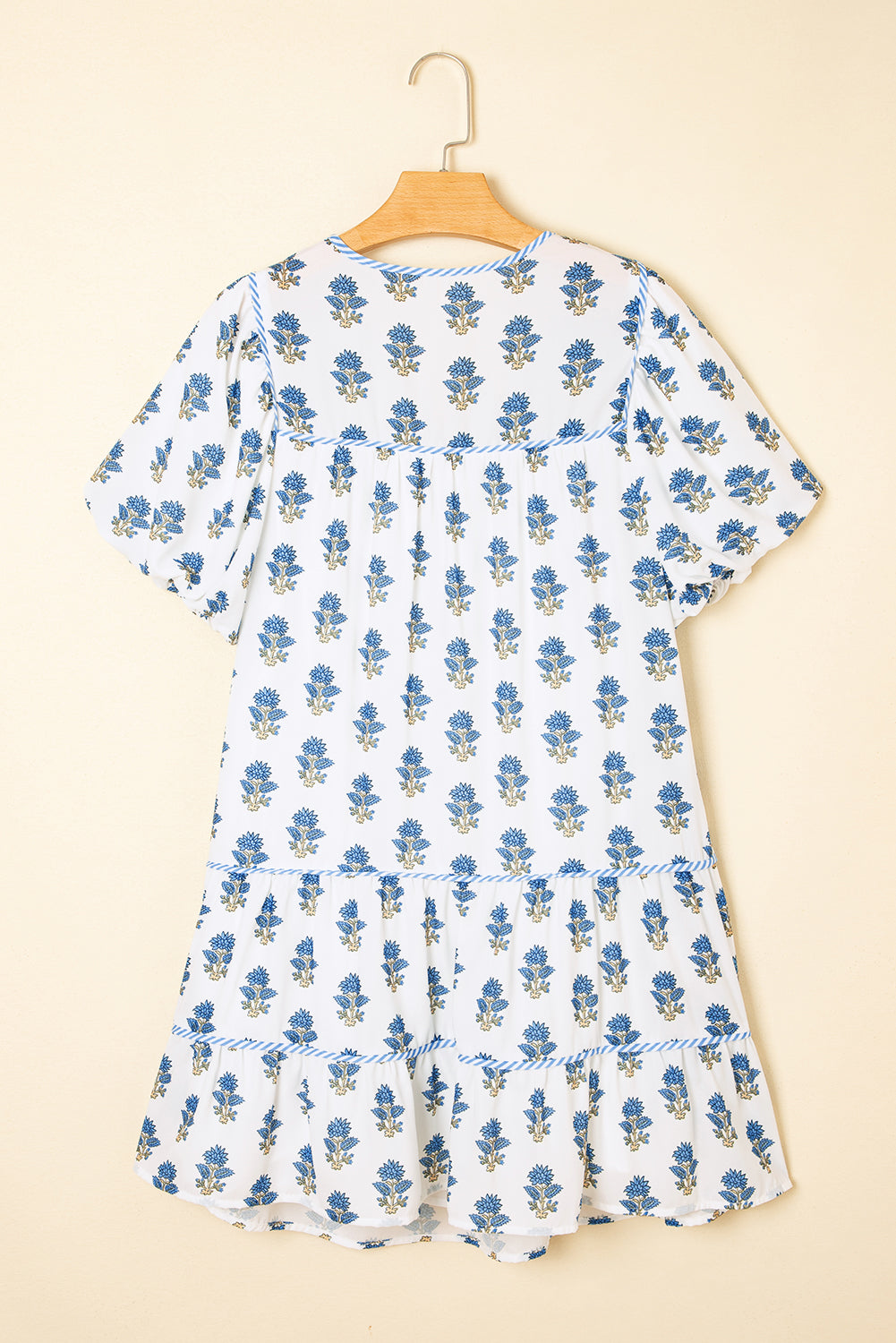 Sunday Picnic Floral Puff Sleeve Mini Dress