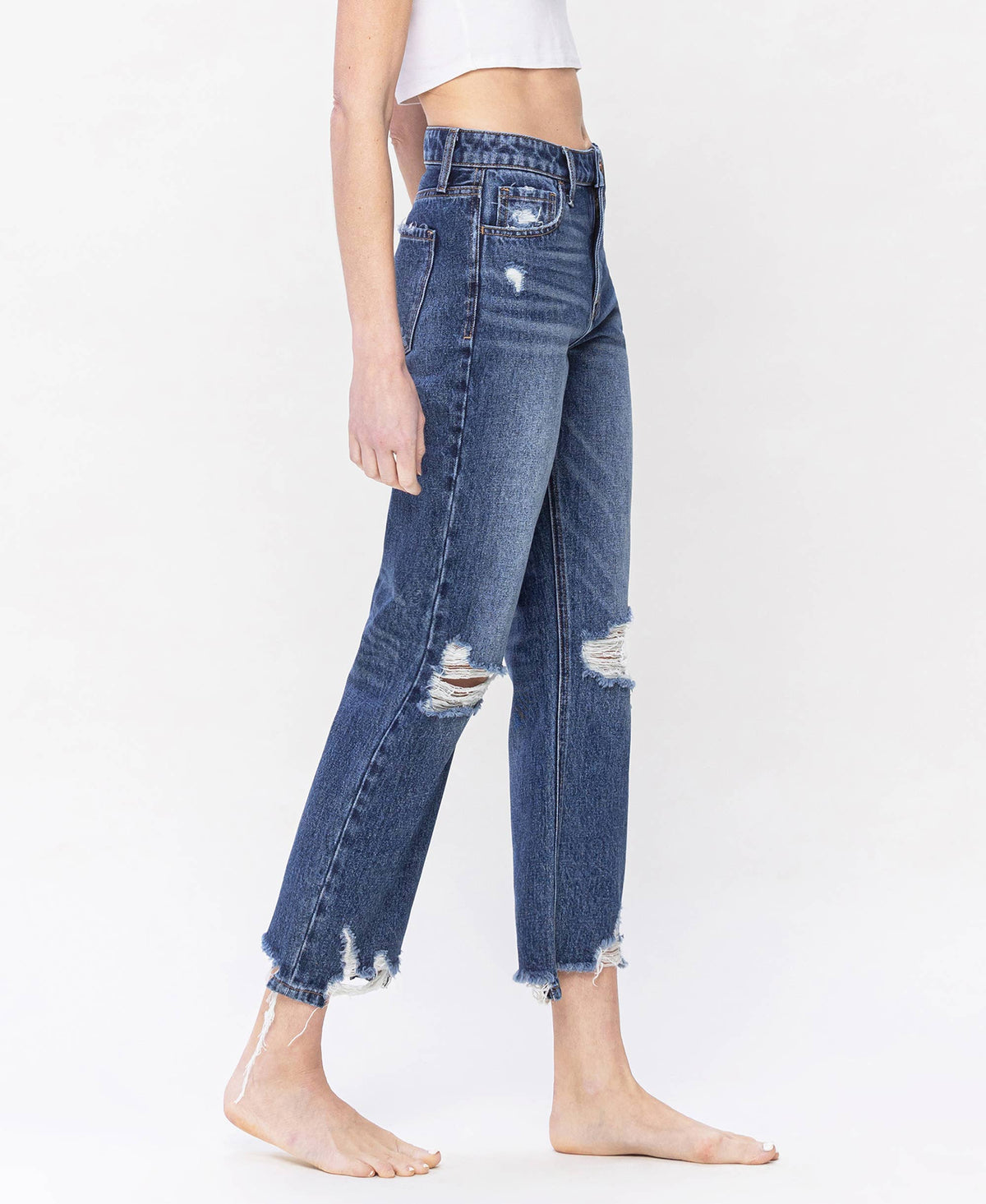 High Rise Relaxed Straight Jeans