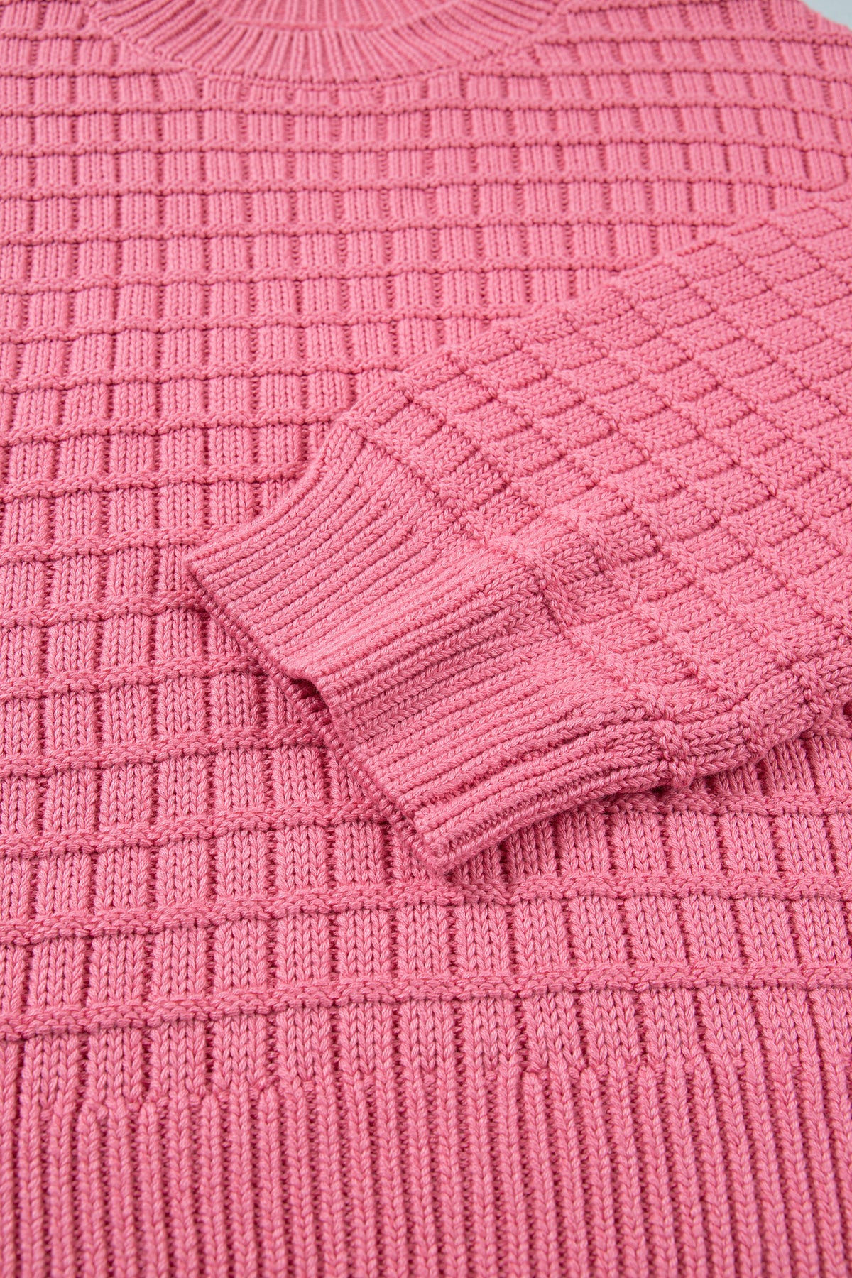 Peach Bloom Drop Shoulder Sweater