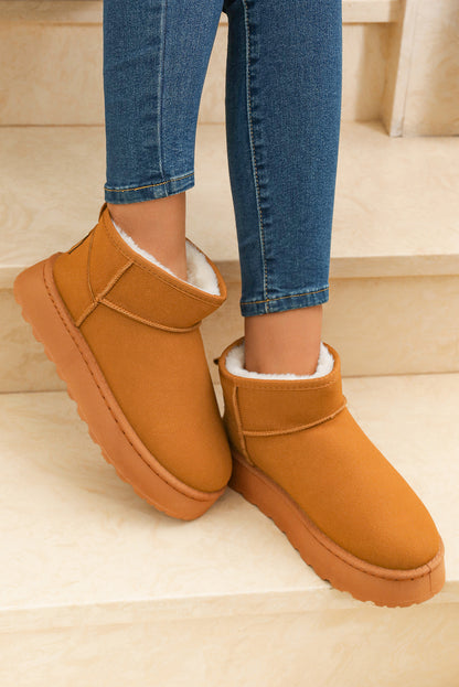 Frostline Faux Fur Suede Snow Boots