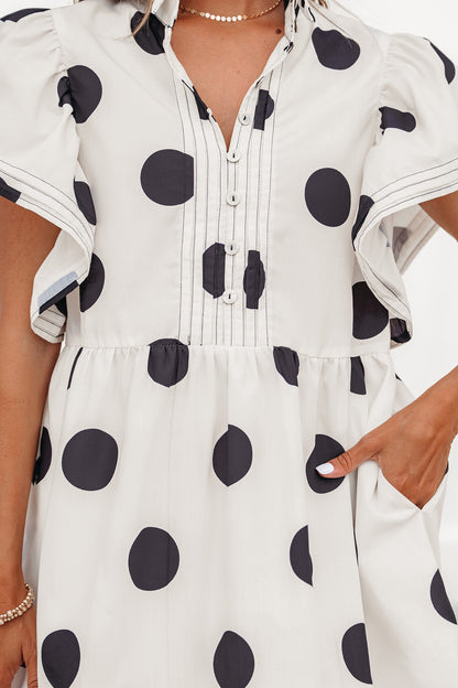 Vintage Charm Polka Dot Mini Dress