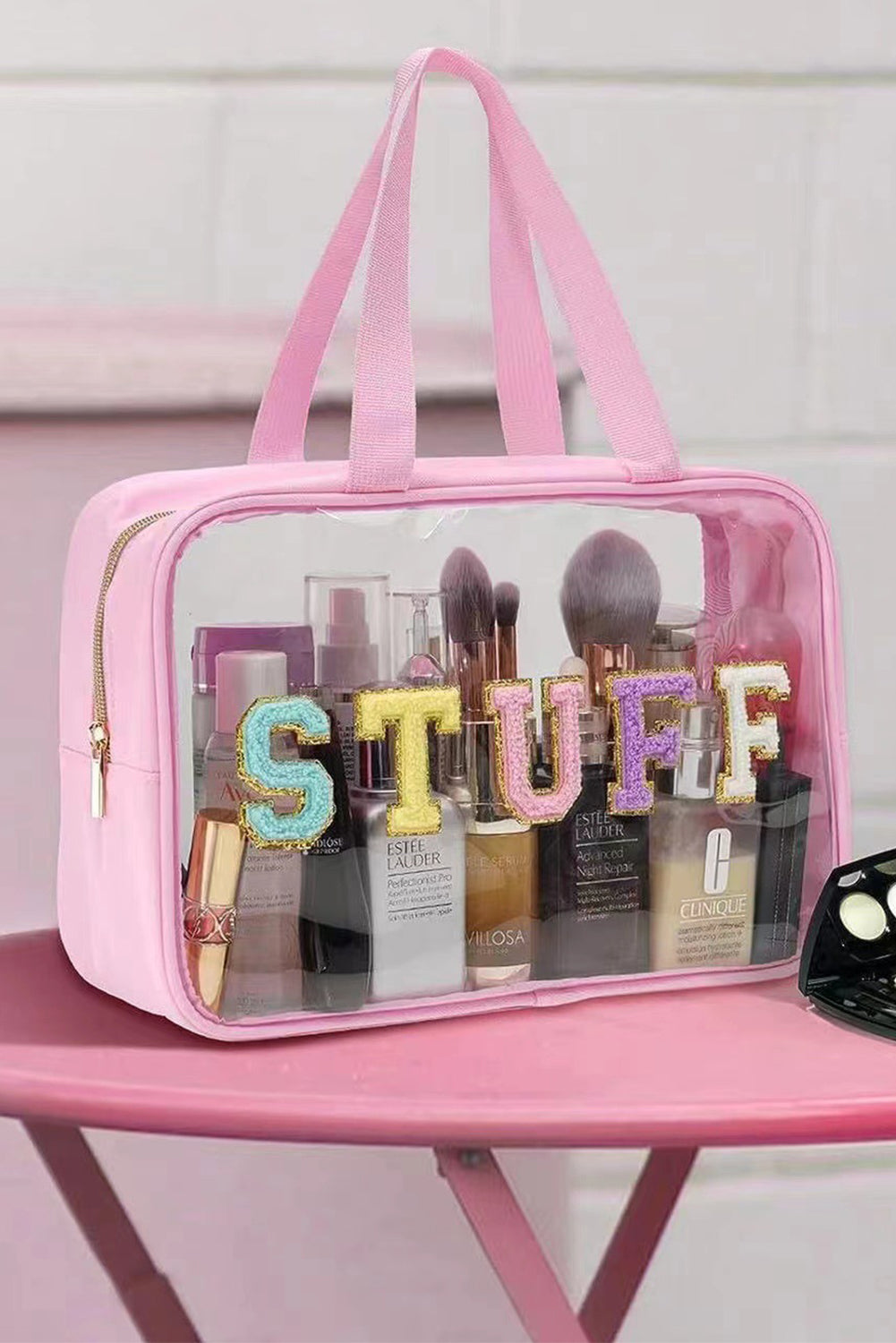 Sweet "Stuff" Clear Makeup Bag