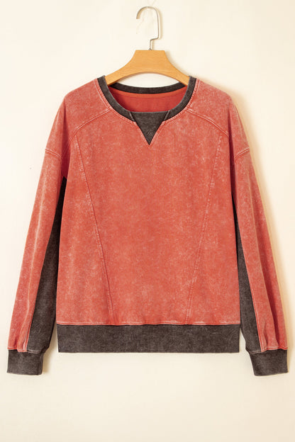 Colorblock Mineral-Wash Sweatshirt — product image 2