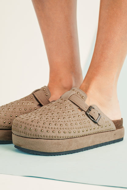 Canyon Rivet Buckle Platform Slippers