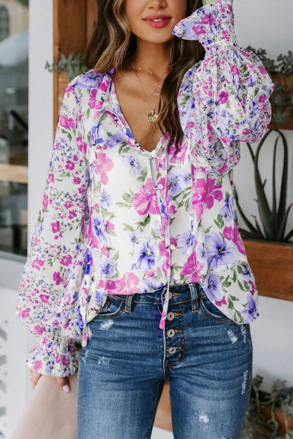 Meadow Floral Smocked Blouse