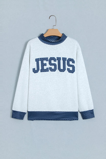 Sunday Grace Polka Dot Jesus Sweatshirt