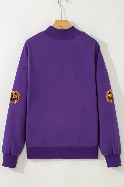 Spooky Pumpkin Sequin Sweatshirt