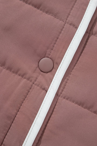 Contrast Trim Quilted Patch Pocket Buttoned Jacket — product image 6