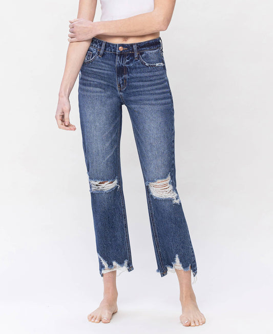 High Rise Relaxed Straight Jeans