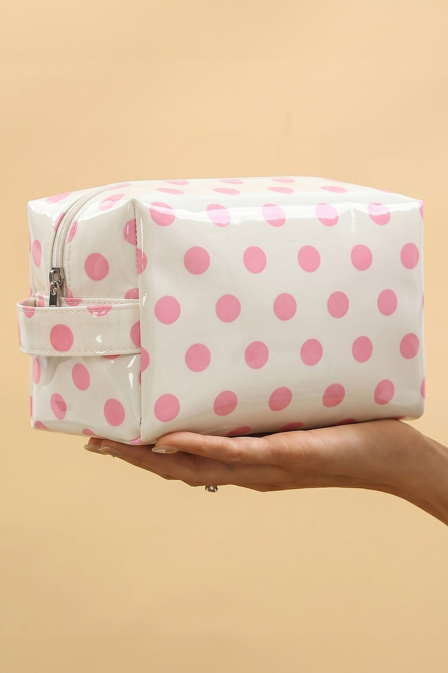 Cider Polka Dot PVC Makeup Bag