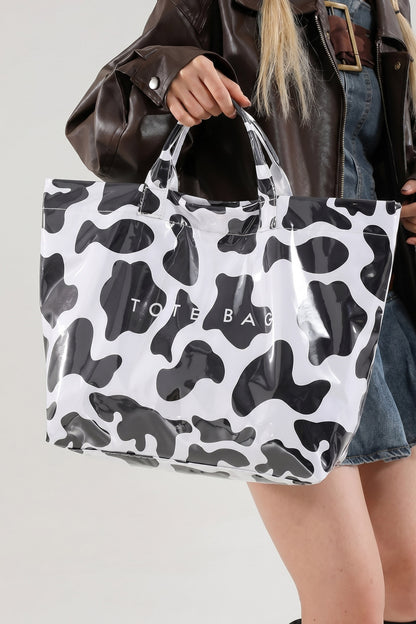Palm Grove Tropical Print Travel Tote