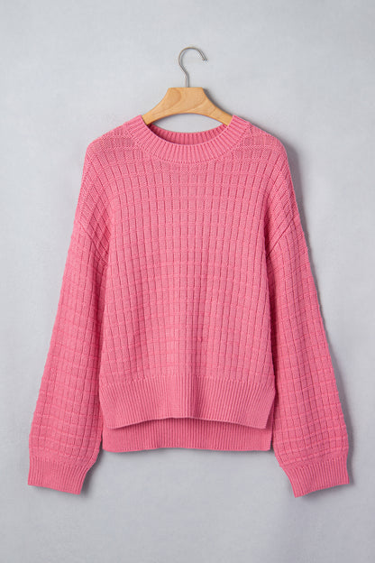 Peach Bloom Drop Shoulder Sweater