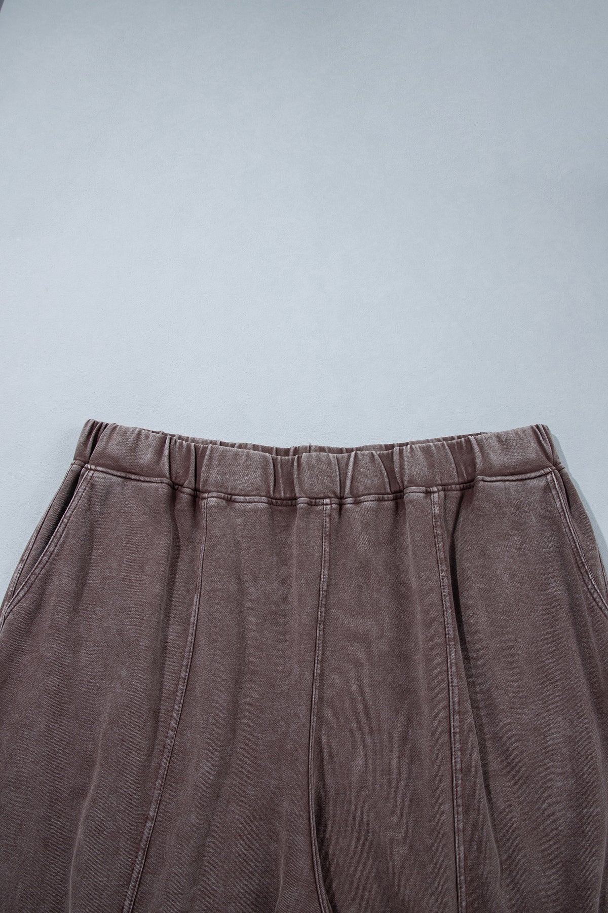 Coffee Mineral Wash Barrel Pants